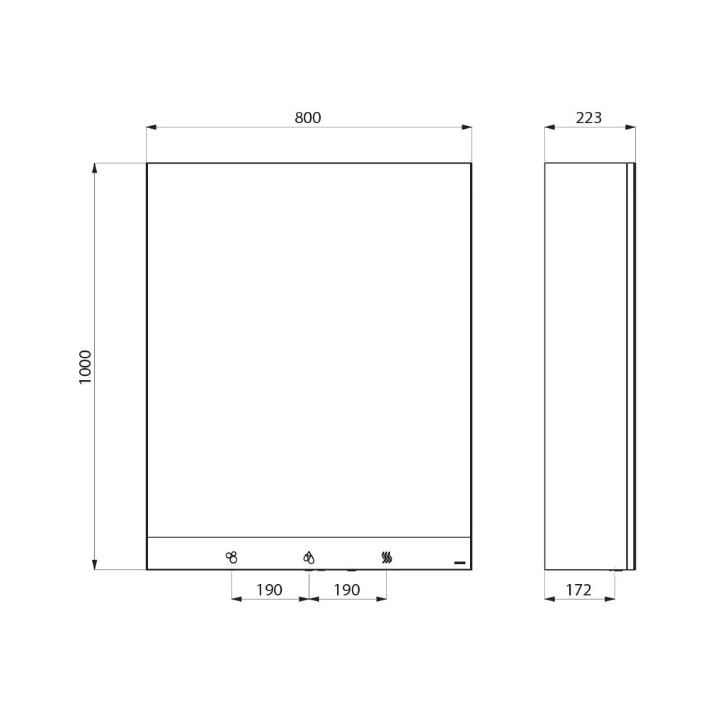 4-in-1 Cabinet with Mirror, Auto Soap, Tap and Paper Towel Dispenser 510206 (800mm Wide) - Image 3