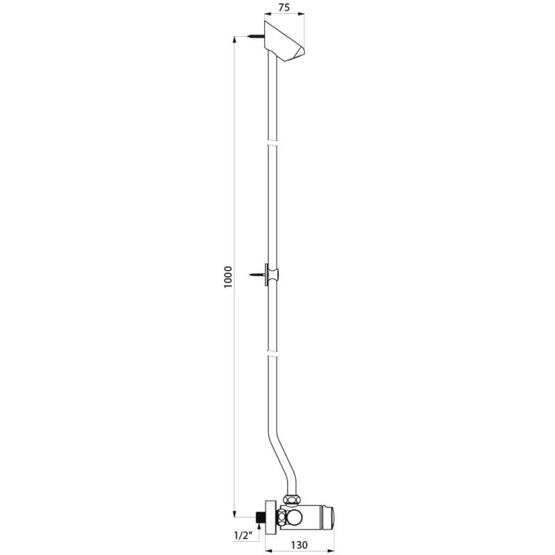 794450 DELABIE TEMPOMIX 3 Time Flow Shower Kit - Image 3