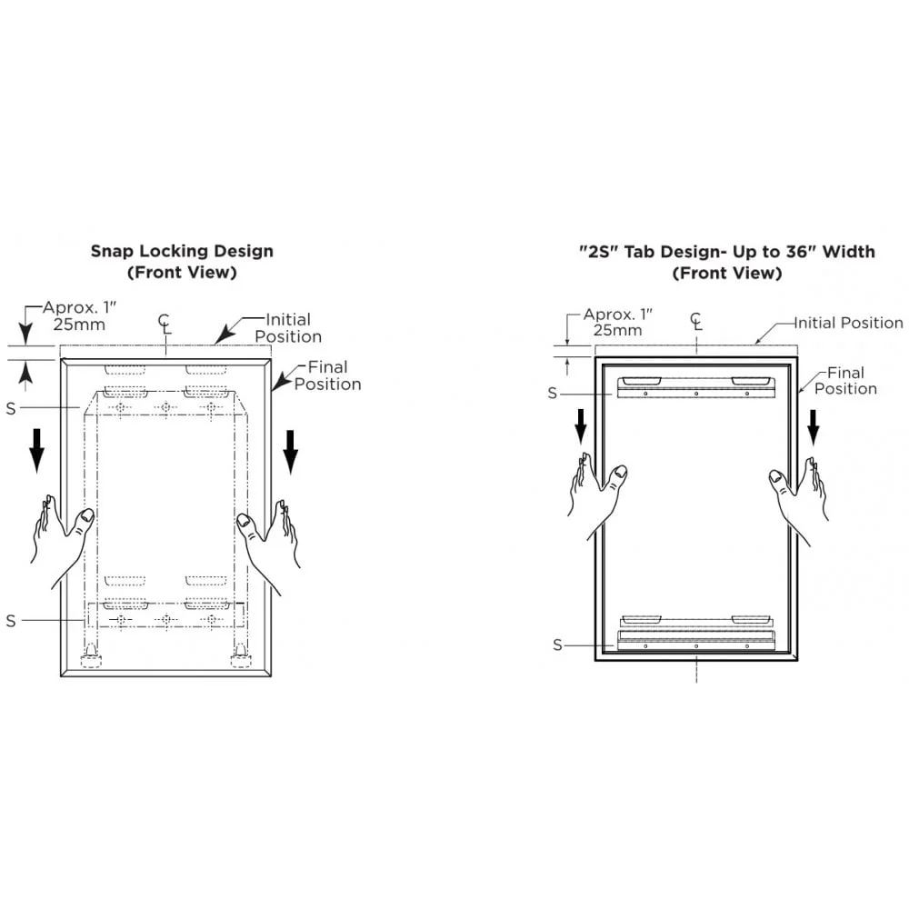 B-290 1836 Bathroom Vanity Mirror with Welded Frame (460x910) - Image 3