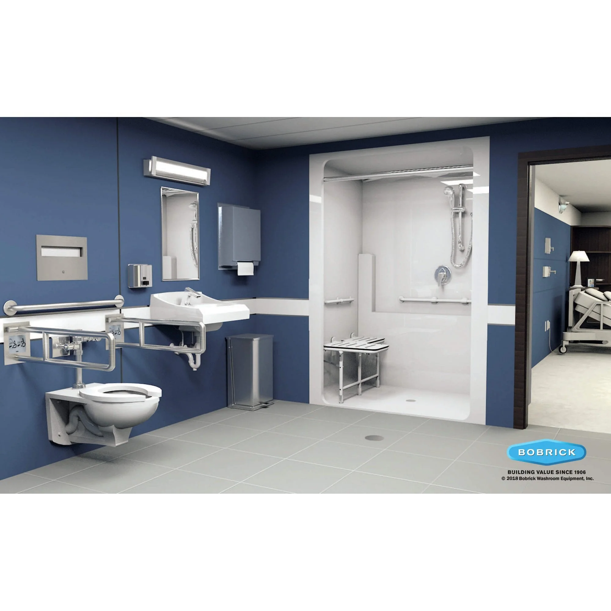 B-4112 Wall Mounted Square Soap Dispenser - Image 3