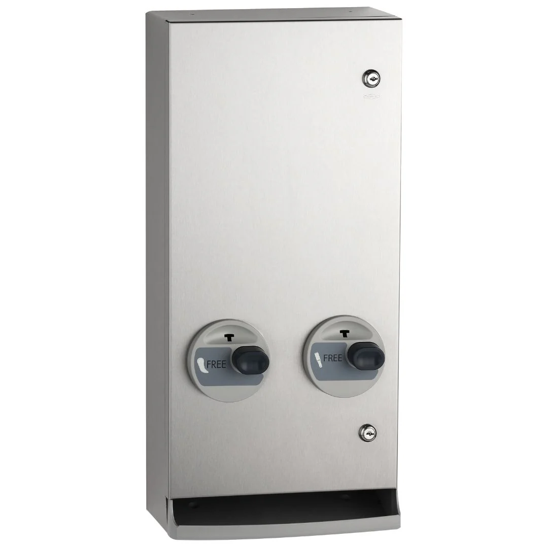 B-2706C Surface-Mounted Tampon and Pad Dispenser - Free Operation