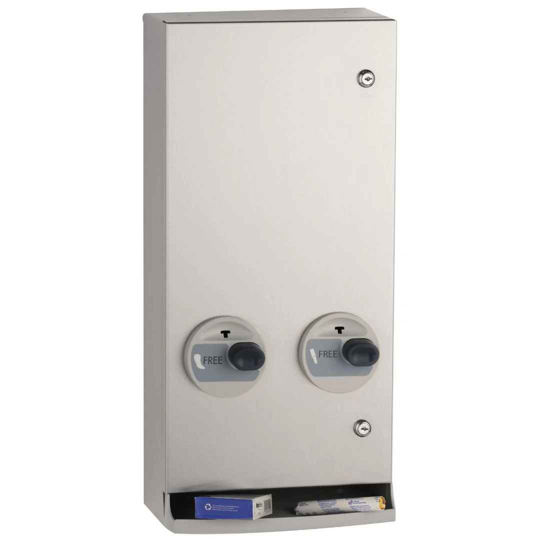 B-2706C Surface-Mounted Tampon and Pad Dispenser - Free Operation - Image 2