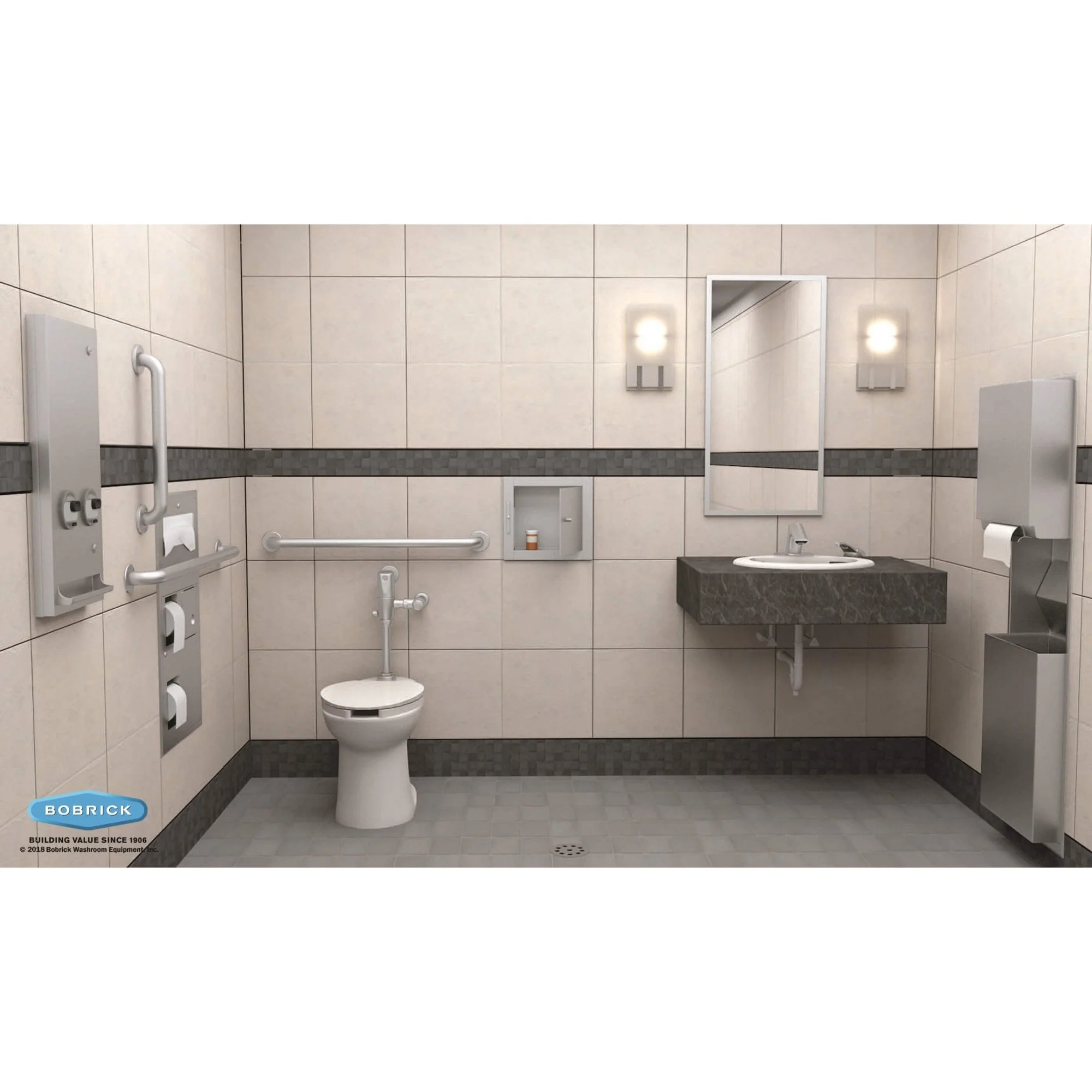 B-290 2436 Bathroom Vanity Mirror with Welded Frame (610x910) - Image 12