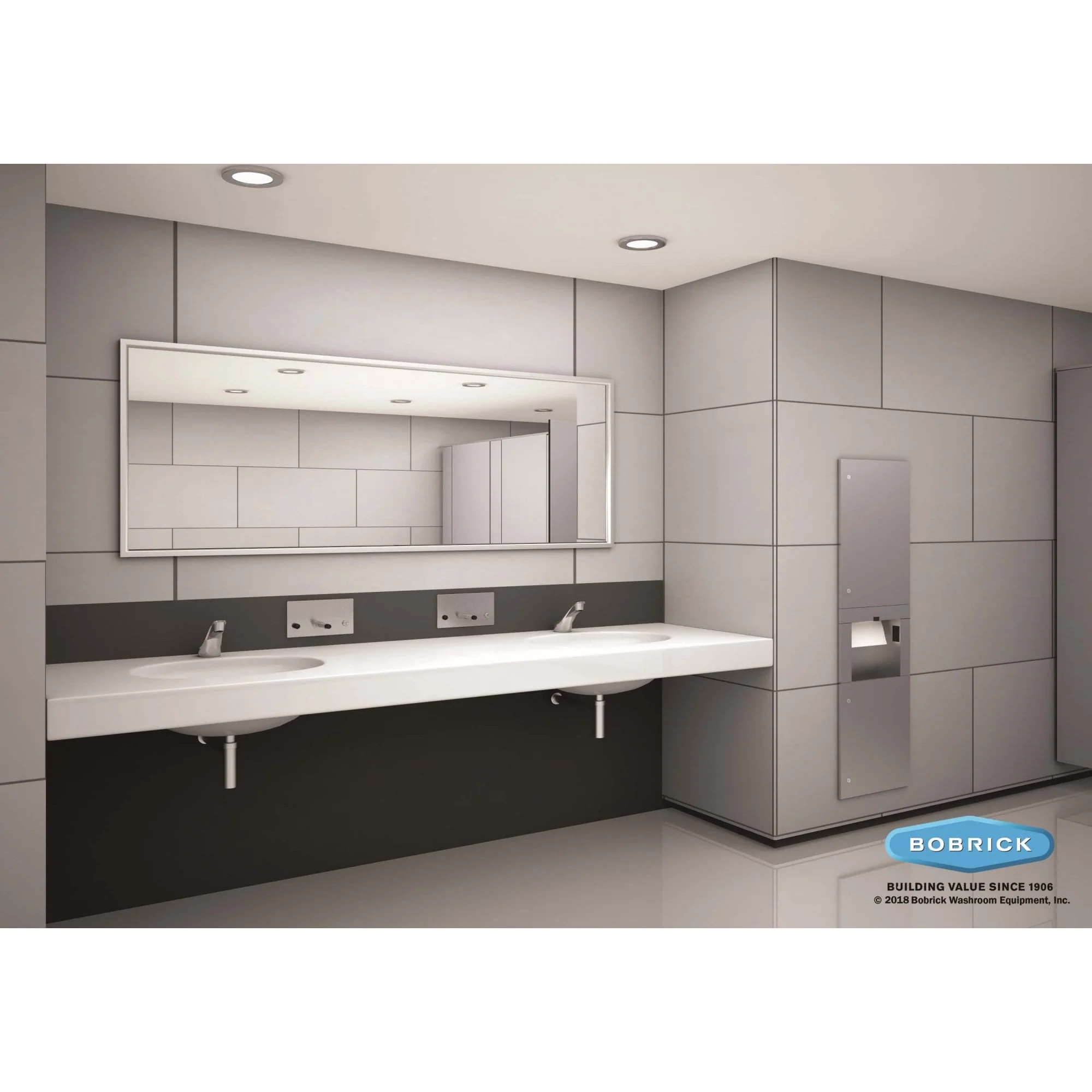 B-290 2448 Bathroom Vanity Mirror with Welded Frame (610x1220) - Image 5