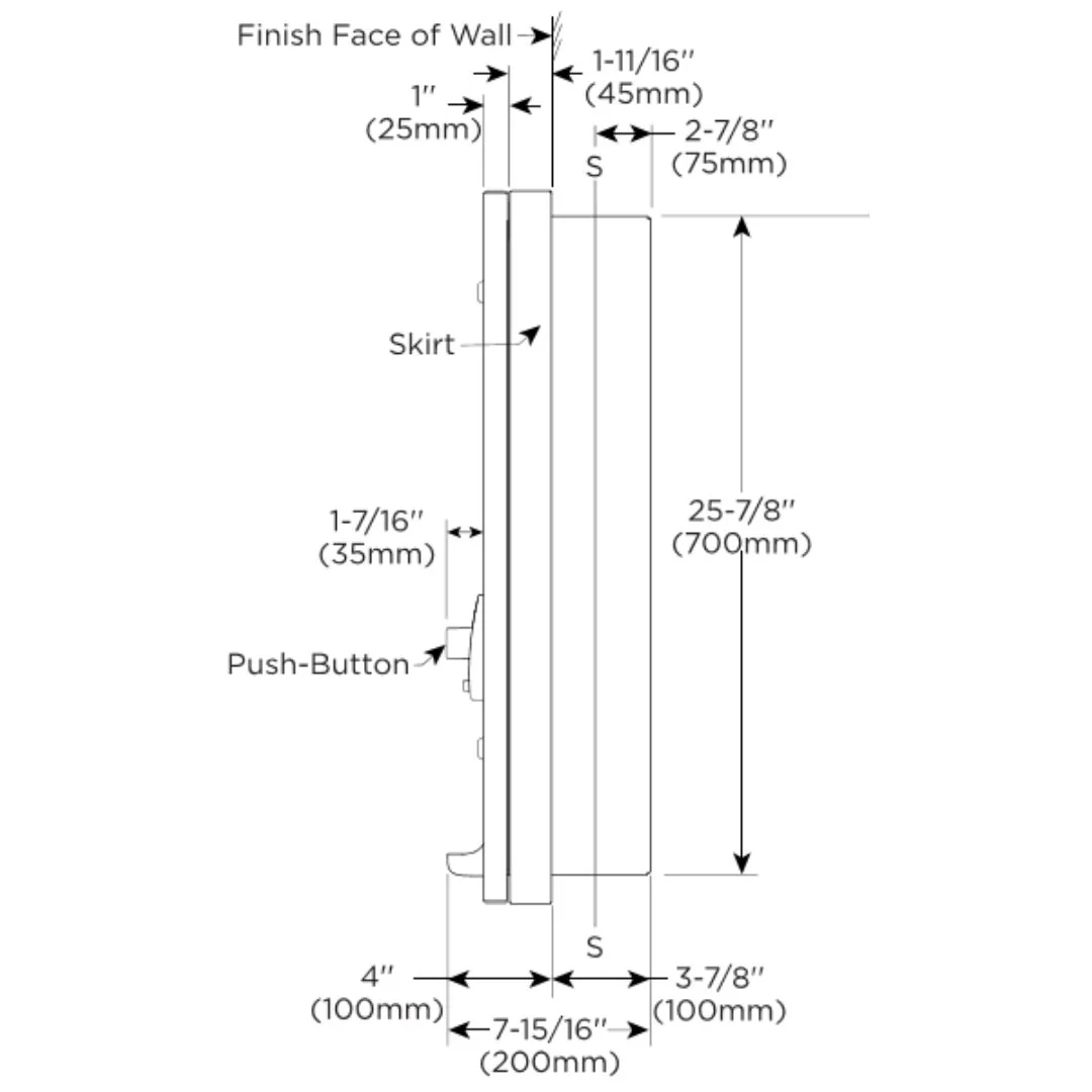 B-370634C Semi-Recessed Tampon and Pad Dispenser - Free Operation - Image 2