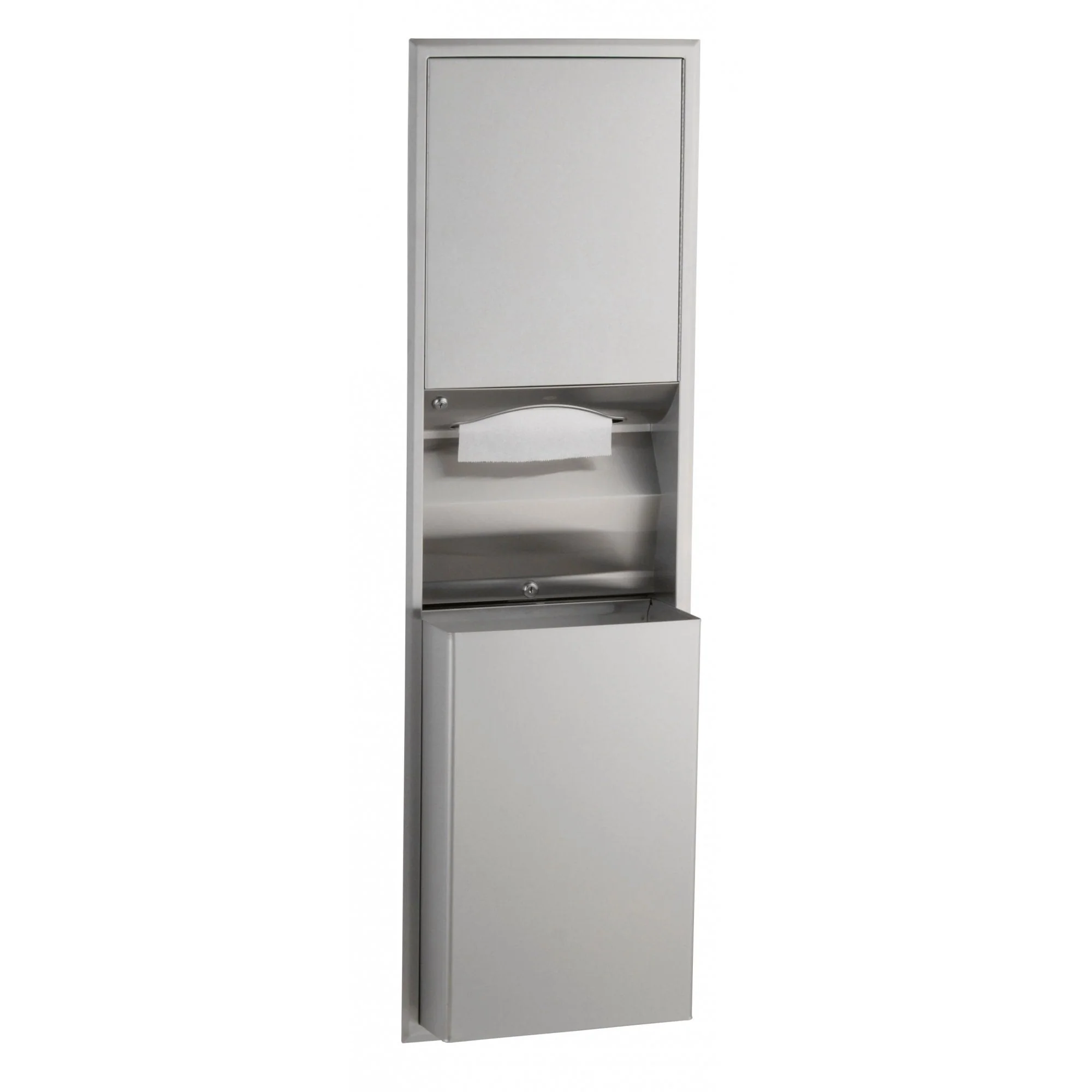 B-3944 Recessed Paper Towel Dispenser and 45.5L Bin Combination Unit