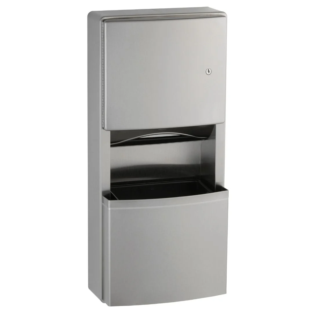 B-43699 Surface-Mounted Paper Towel Dispenser and 11L Bin - Image 2