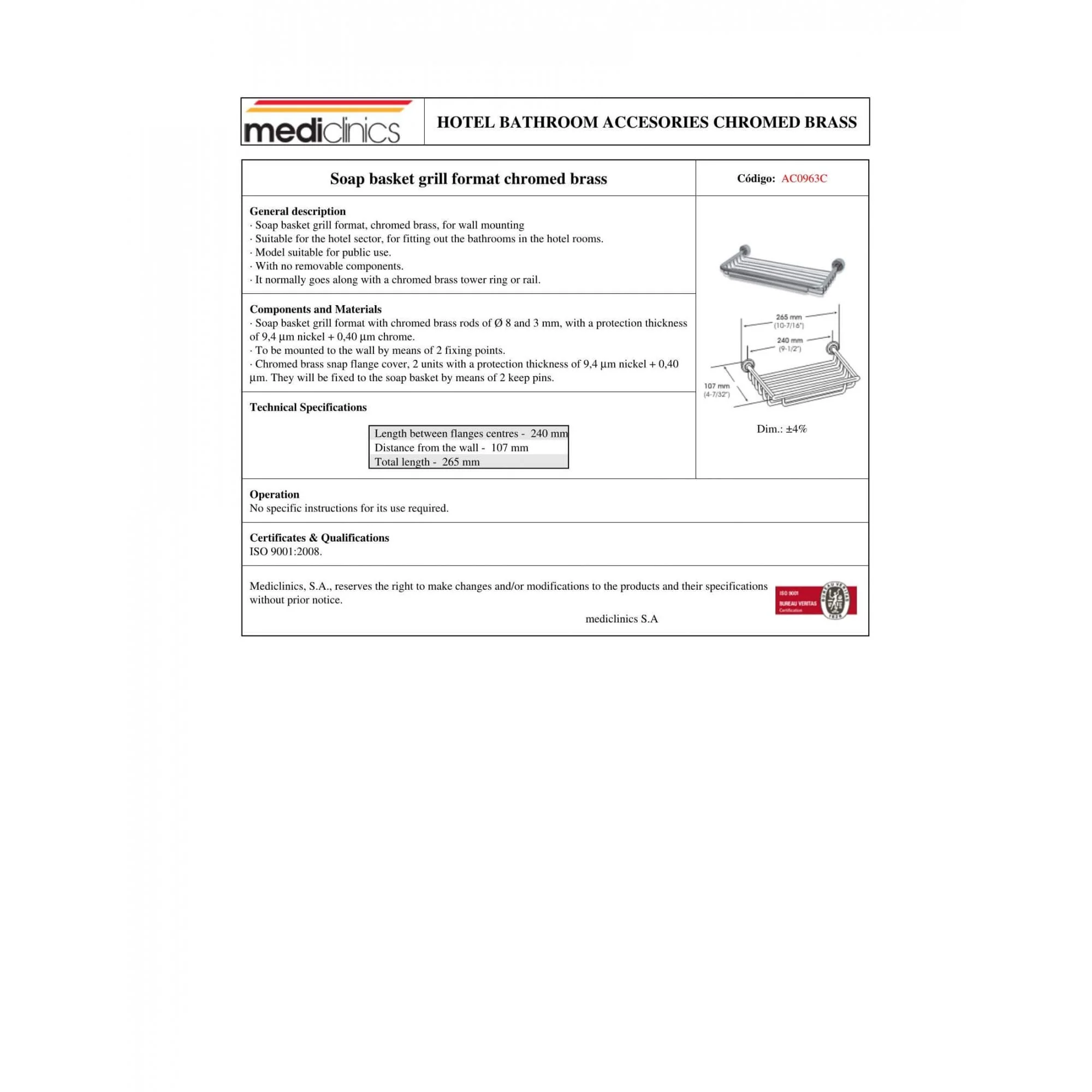 Chrome Plated Brass Soap Dish - Image 2