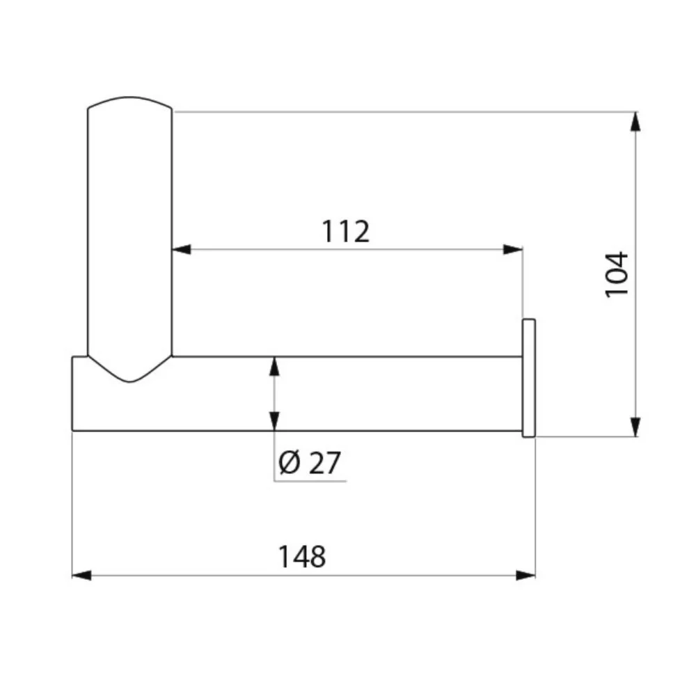 511965 Be-Line® Toilet Roll Holder For Drop-Down Rails - Image 4