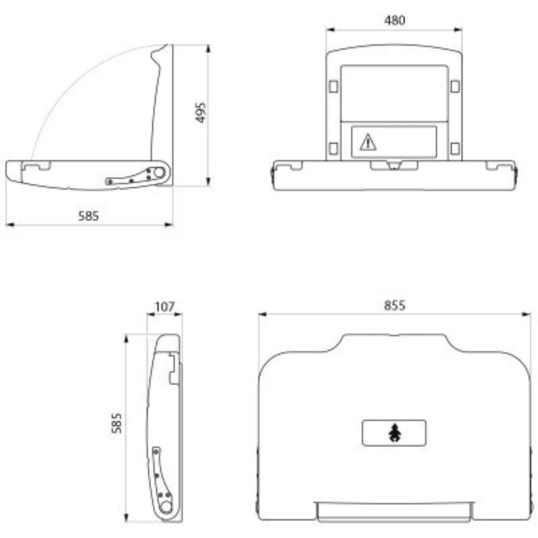 510700 Wall-Mounted Changing Table - Image 5