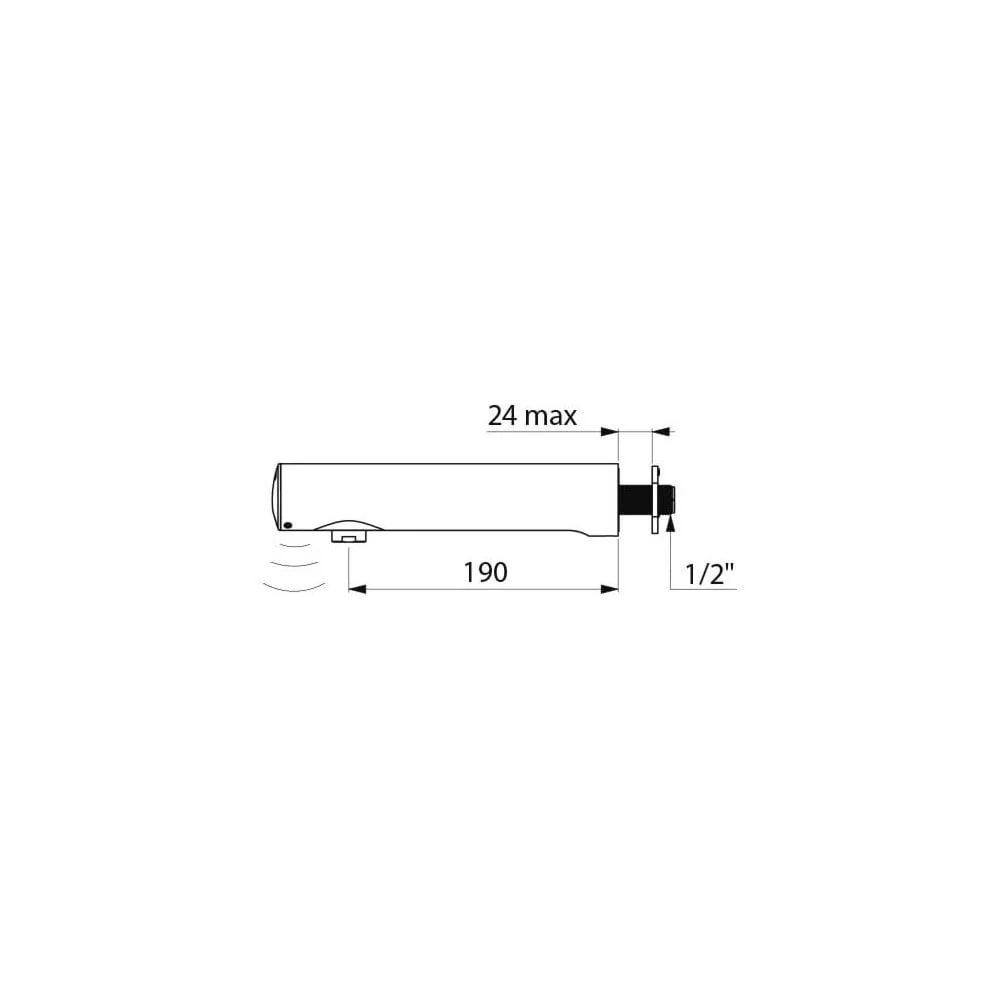 443526 DELABIE TEMPOMATIC 4 190mm Electronic Sensor Tap For Panels - Image 4