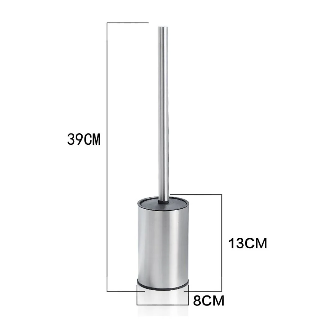 Stainless Steel Free Standing Toilet Brush Set - Image 2