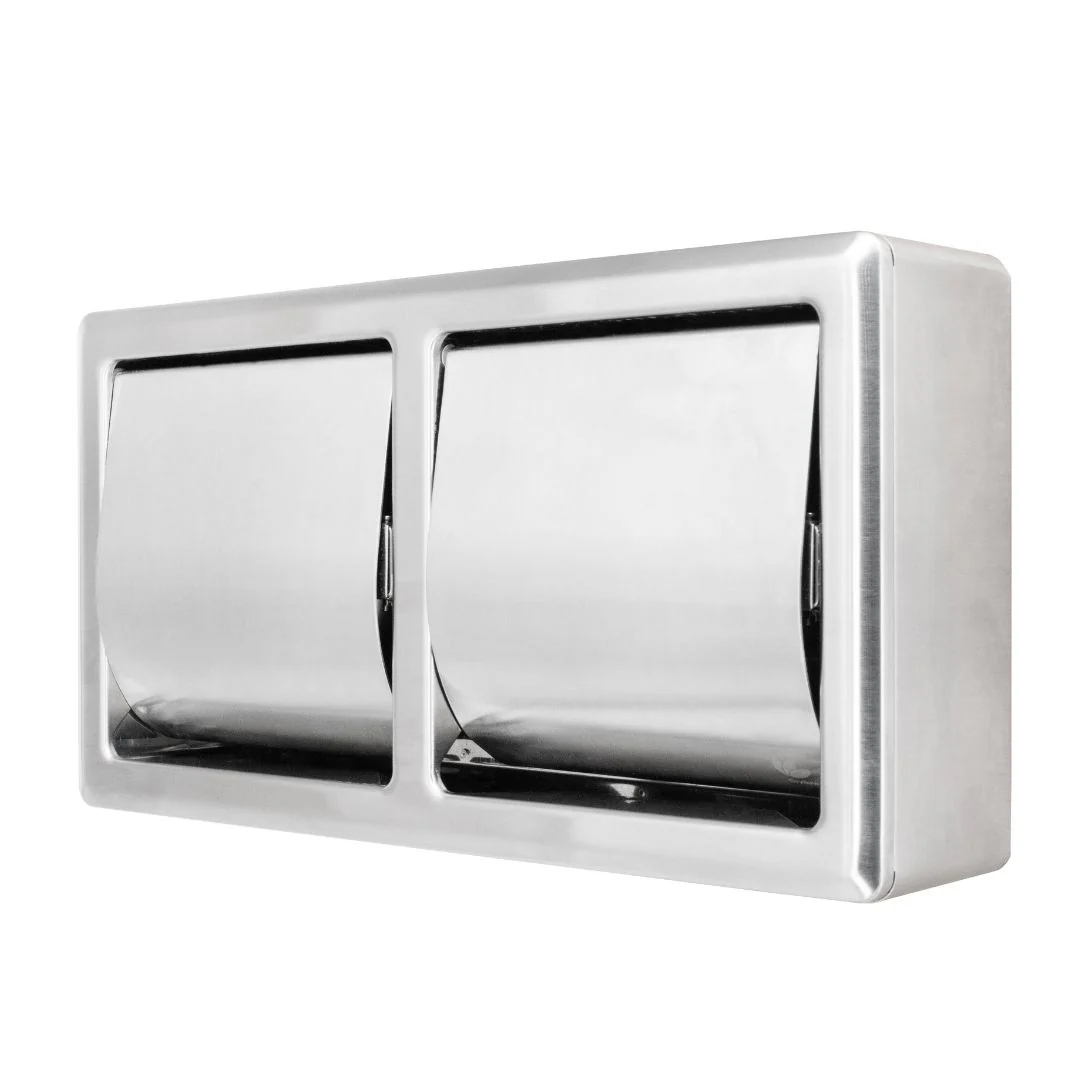 Stainless Steel Toilet Roll Holder - 2 Roll - Image 6