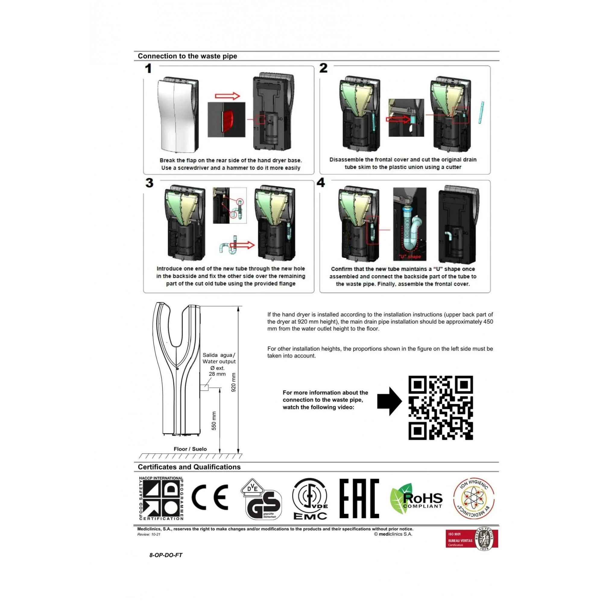 Mediclinics Dualflow® Plus Eco Hand Dryer - Black - Image 4
