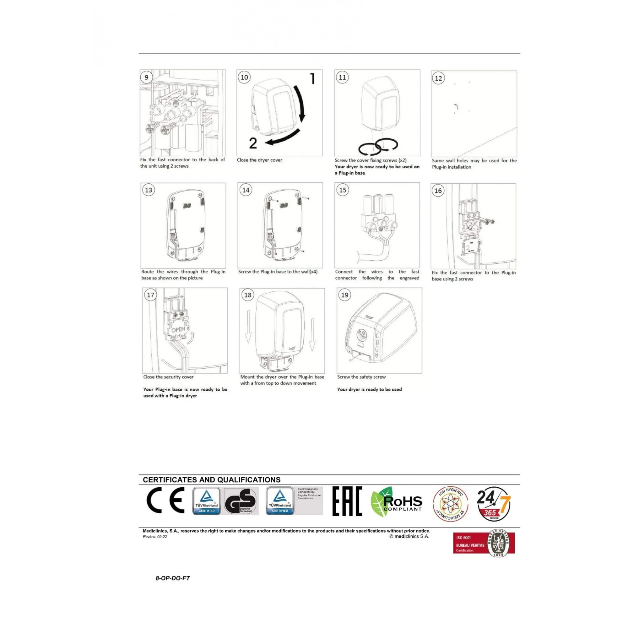 Mediclinics Machflow Plus HEPA & Ioniser Hand Dryer - Brushed Satin M09ACS-I - Image 7