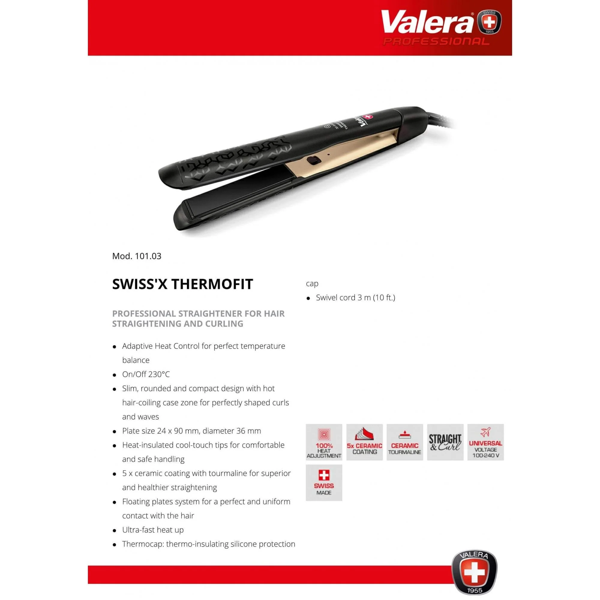 Swiss'X Thermofit Hair Straighteners and Curling - Image 2