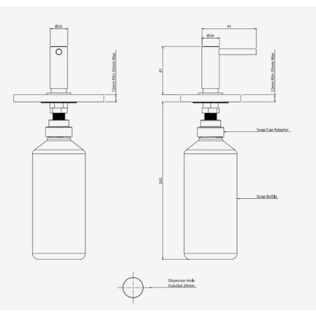 Manual Deck Mounted 1L Soap Dispenser TSL.410 - Image 6