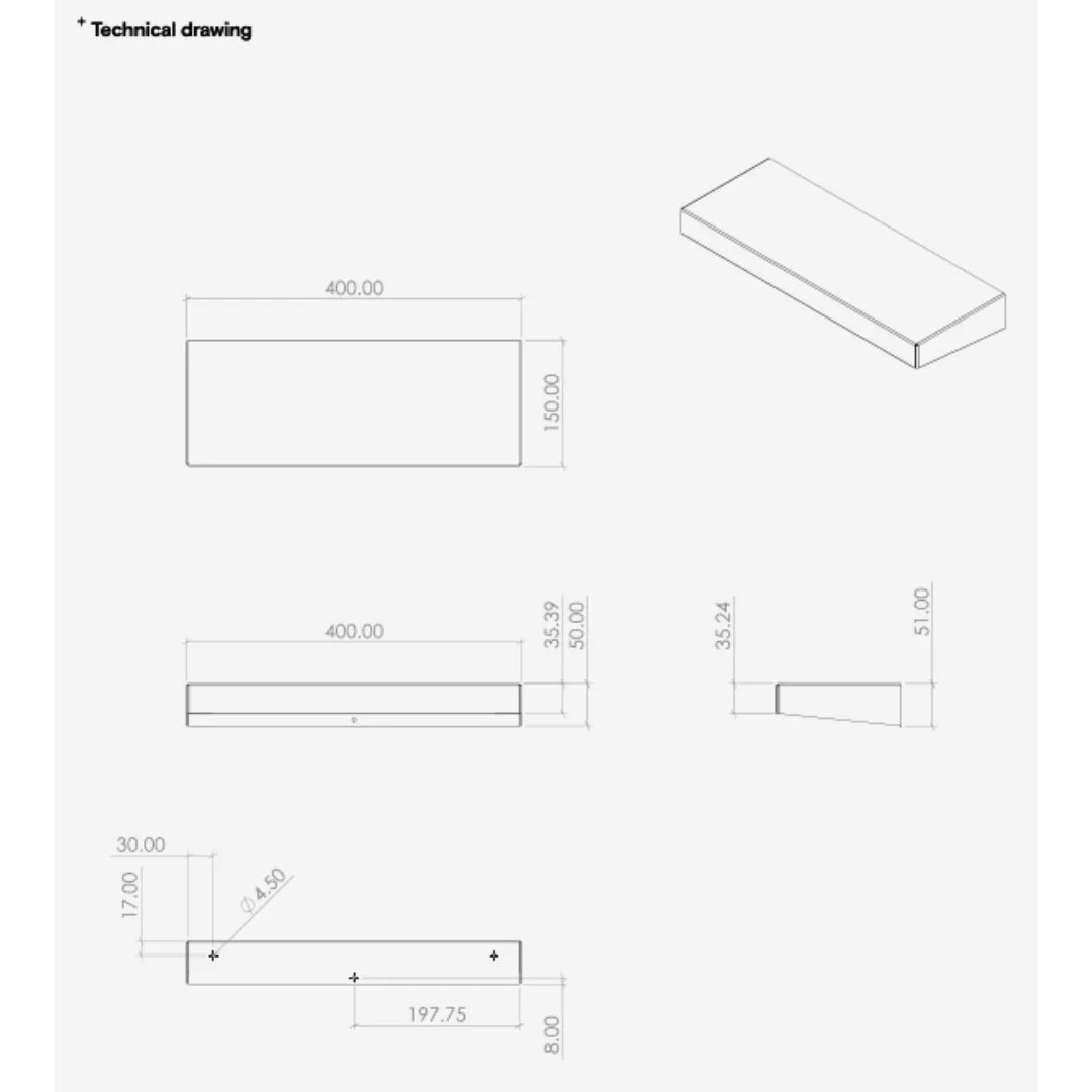 Stainless Steel Shelf / Large (400mm) TSL.12 - Image 6