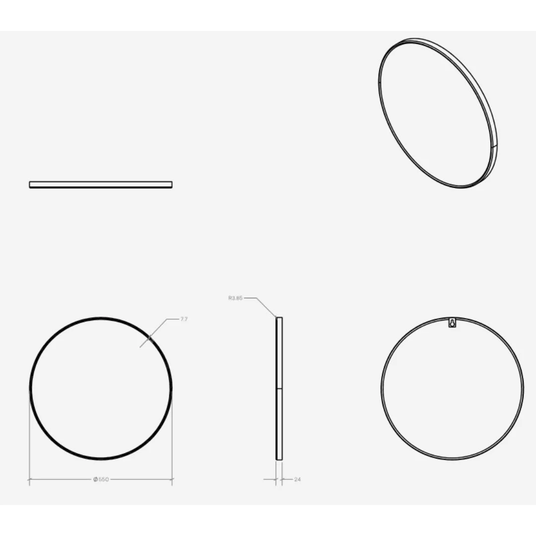 Wall Mounted Mirror / Circular TSL.MR10 (Ø550mm) - Image 6