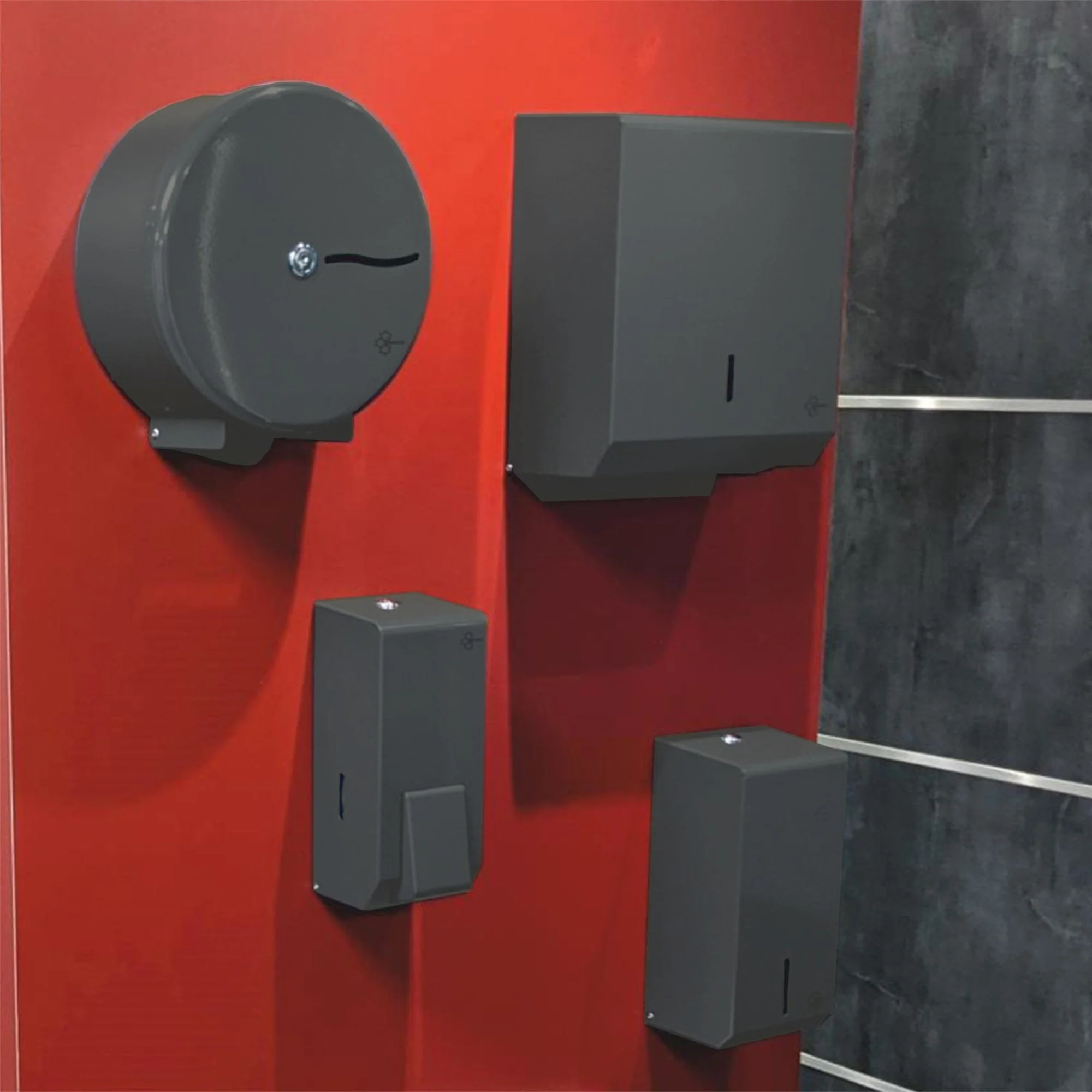 Vivo Graphite Series Multiflat Toilet Tissue Dispenser - Image 2