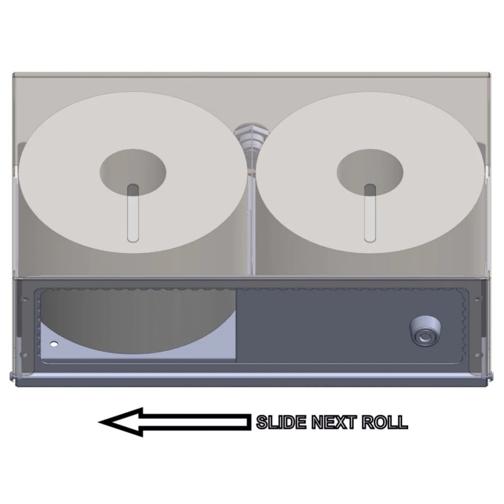 Vivo Stainless Steel Series Double Micro Jumbo Toilet Roll Holder - Image 2