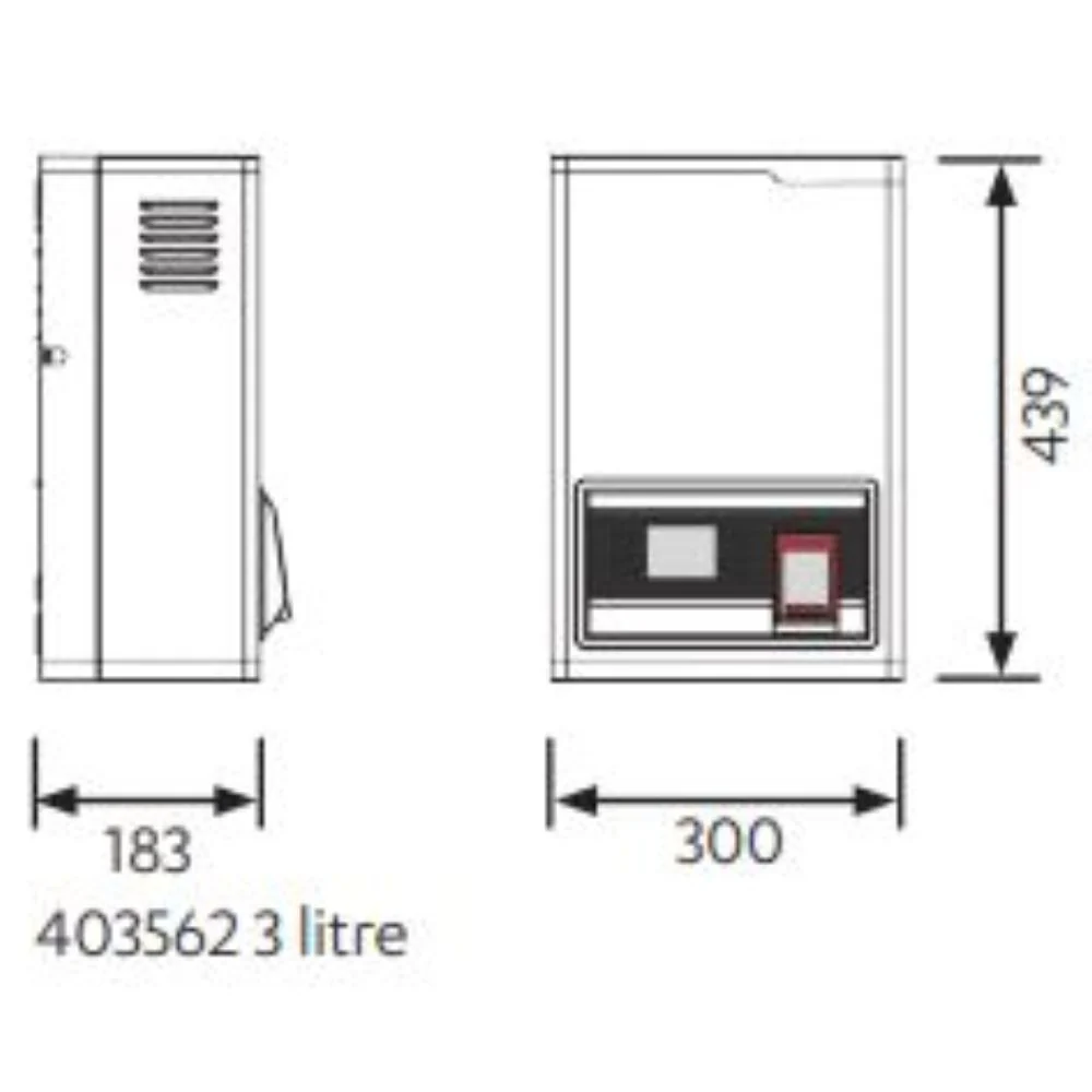 HydroBoil Plus HP003 3 Litre or HP005 5 Litre Instant On-Wall Boiling Water Heater (403562 / 405562) - Image 2
