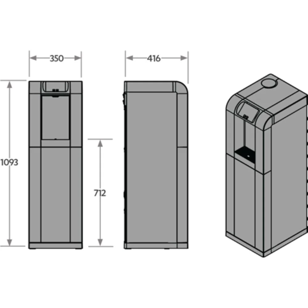 HydroChill HC03 Floor Standing Push Button UV Chilled Ambient 15L/Ph (HC03CTU15) - Image 2